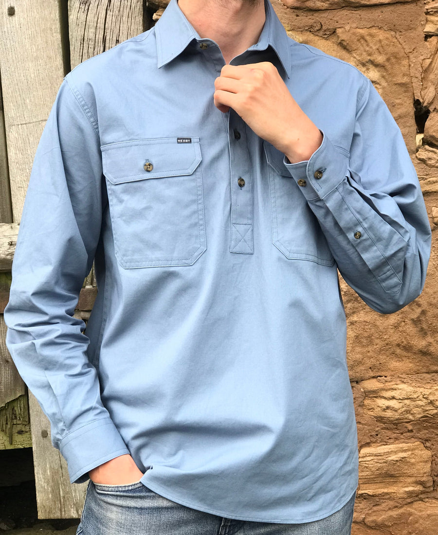 Men's Work Shirt - Light Blue