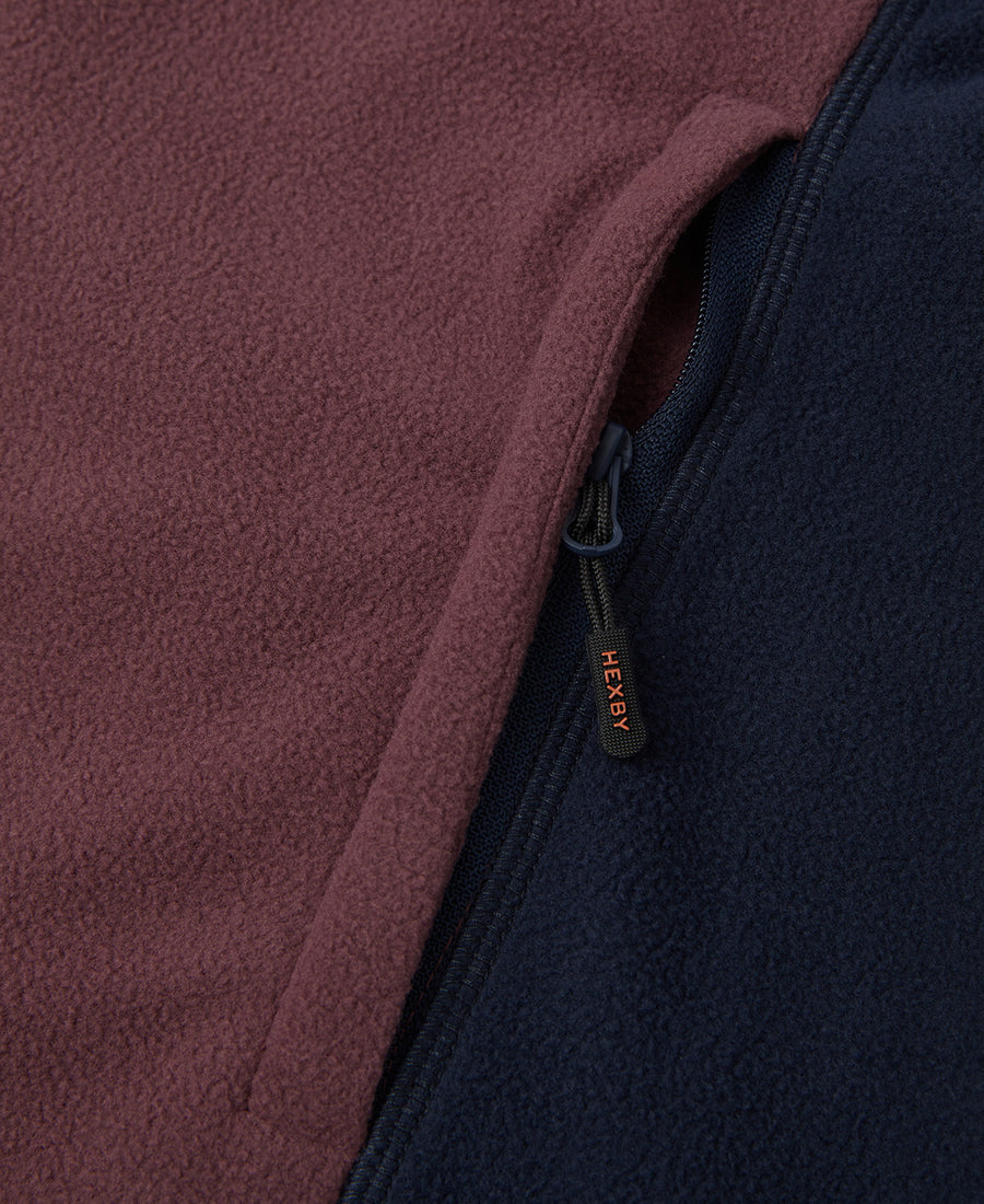 Ladies Frontier Fleece - Plum/Navy