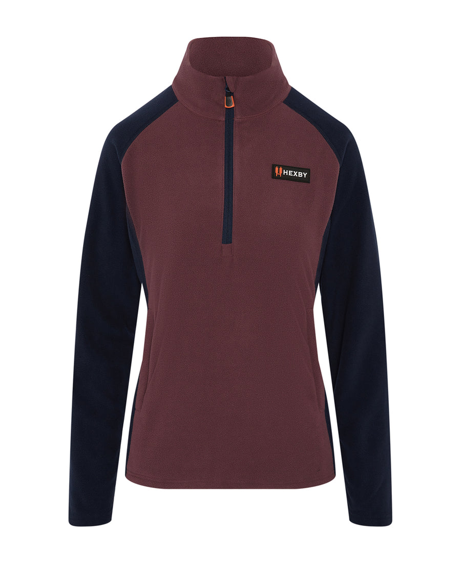 Ladies Frontier Fleece - Plum/Navy