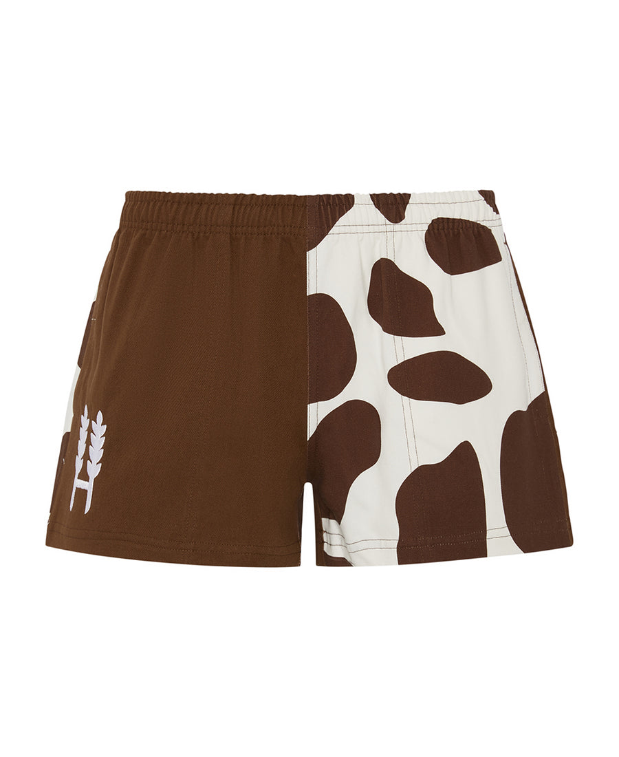 Hexby Brown Holstein Harlequin Shorts