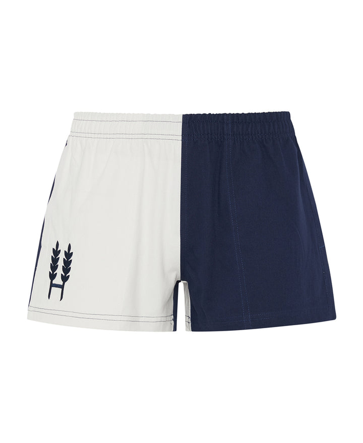 White/Navy Harlequin Shorts