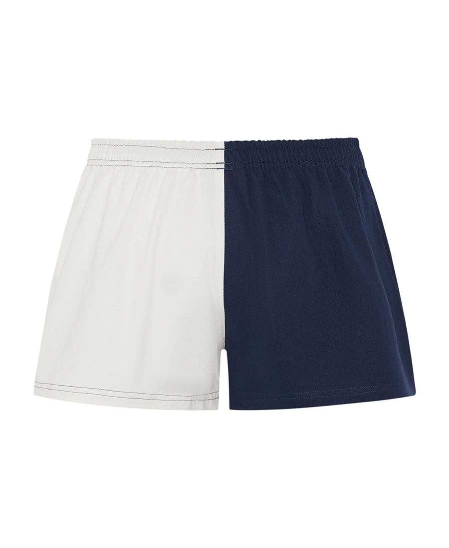 White/Navy Harlequin Shorts