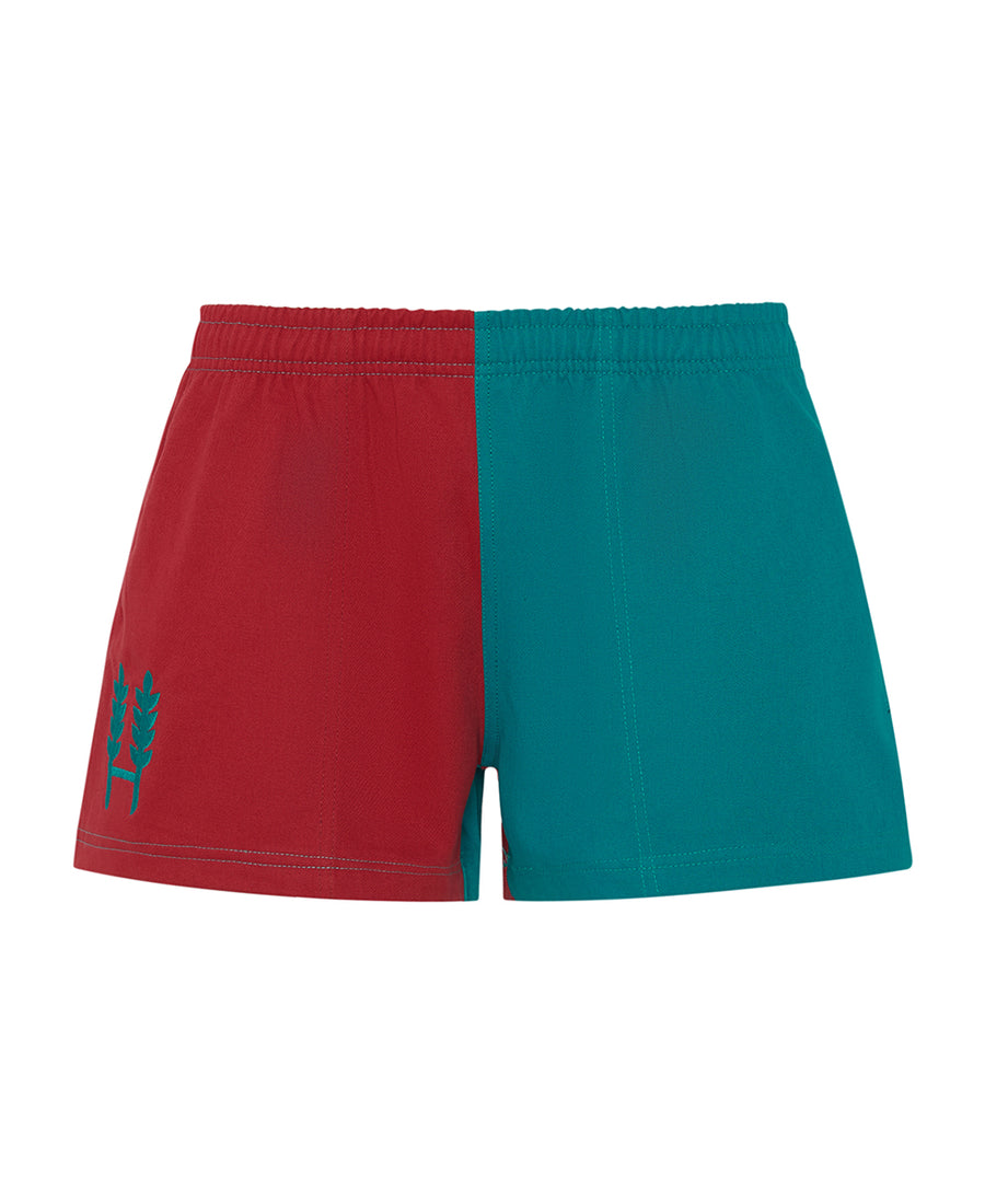 Claret/Teal Harlequin Shorts