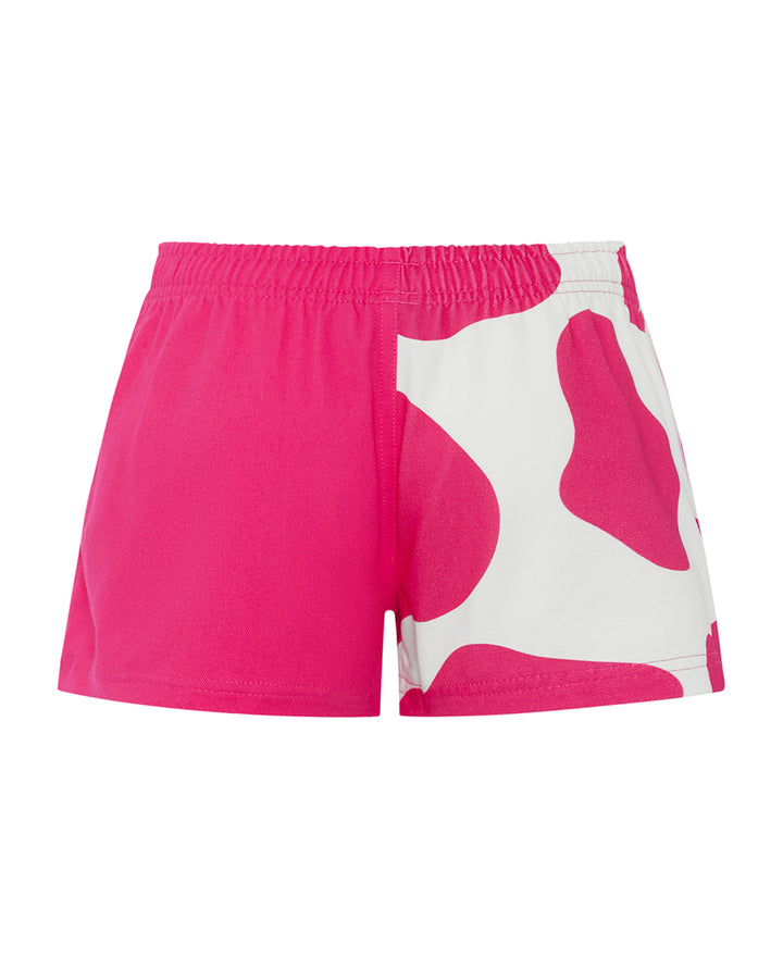 Kids Pink Holstein Harlequin Shorts