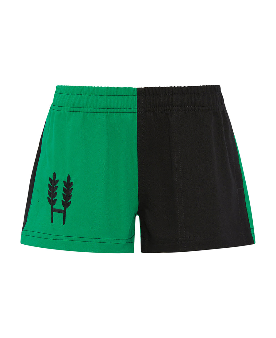 Kids Green/Black Harlequin Shorts