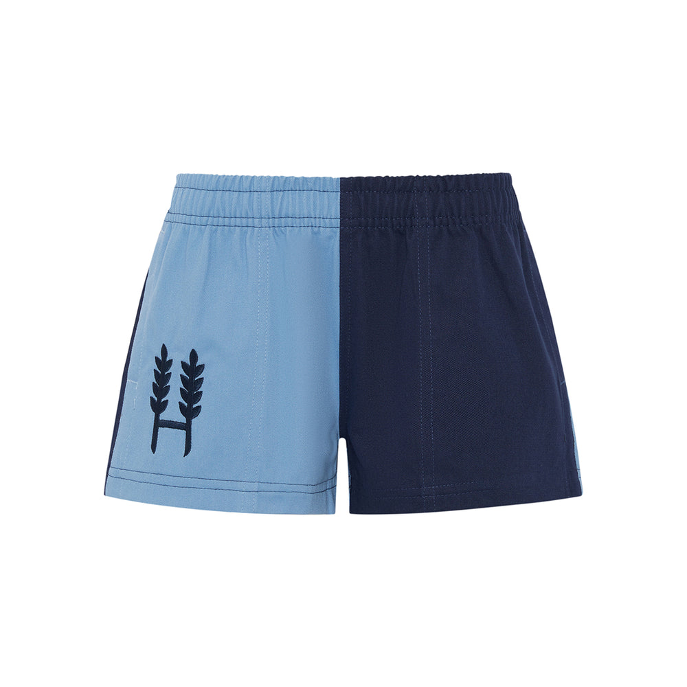 Kids Light Blue Navy Harlequin Shorts Hexby kids-light-blue-navy-harlequin-shorts-hexby