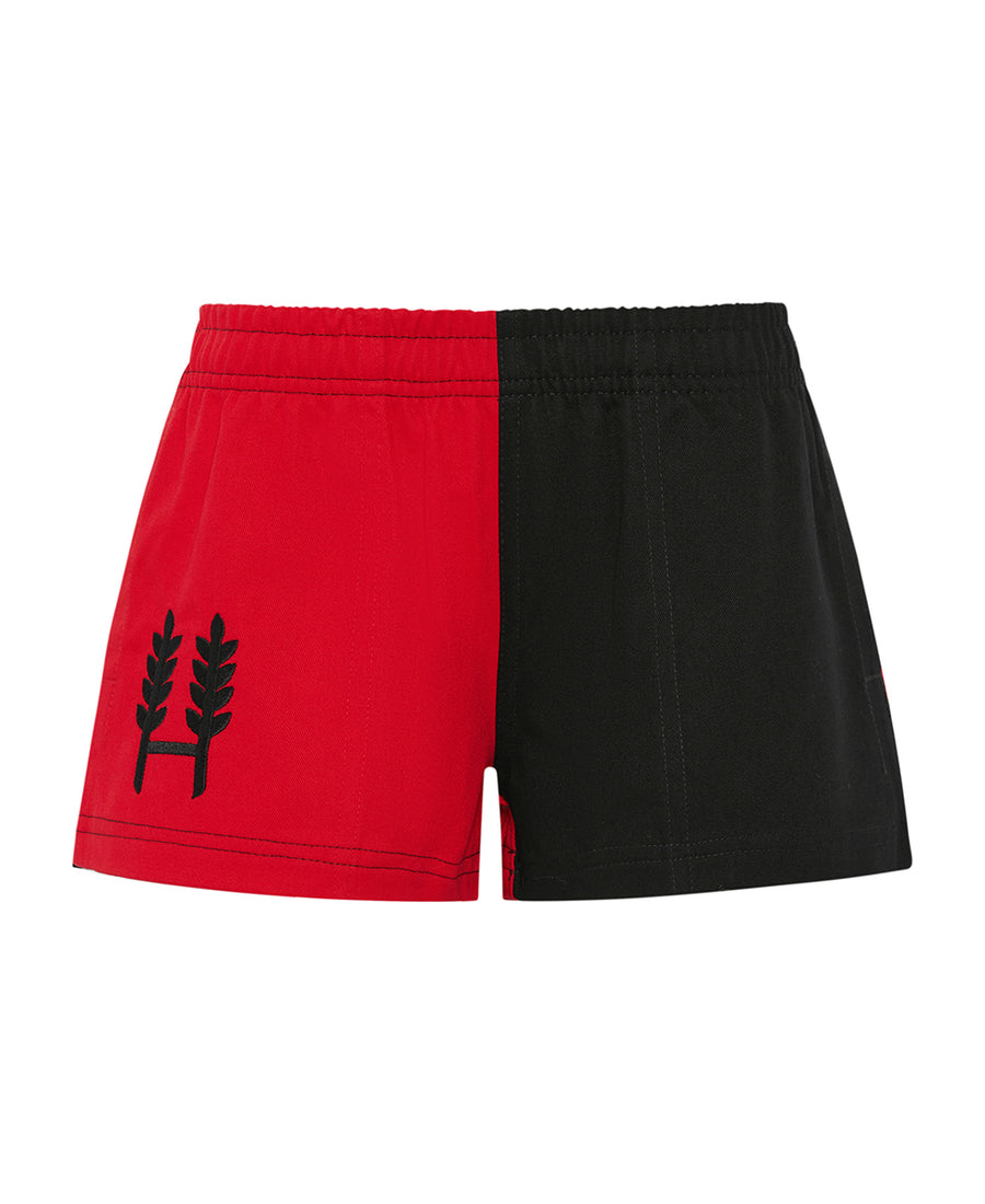 Kids Red/Black Harlequin Shorts