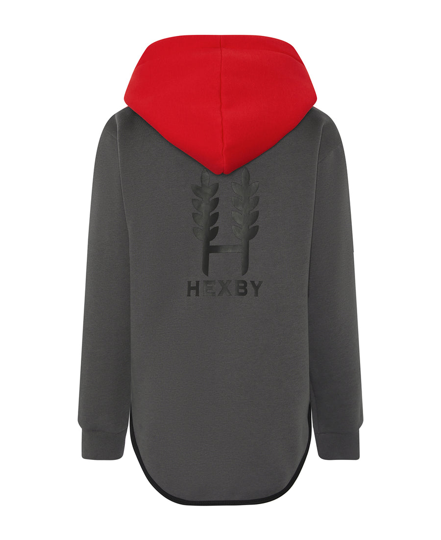 Kids Mullet Shearing Hoodie - Red/Grey