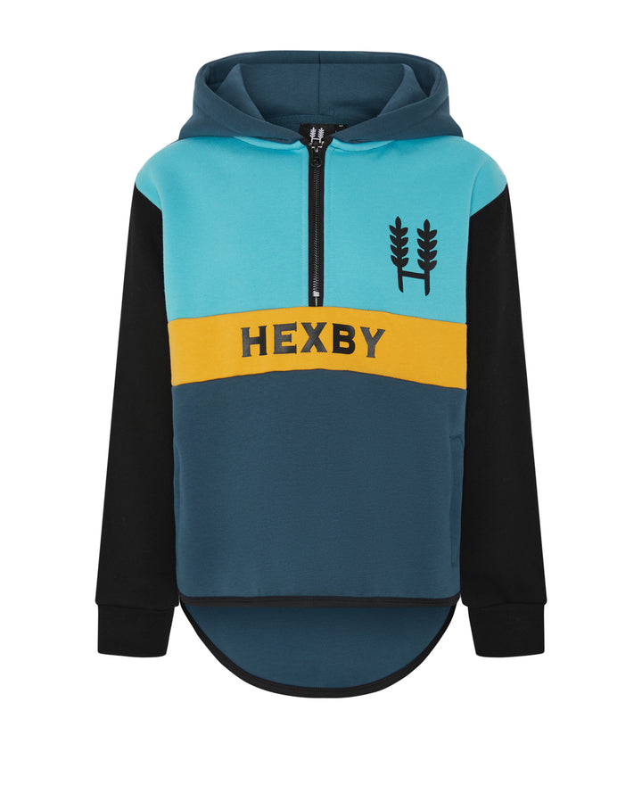 Kids Mullet Shearing Hoodie - Blue/Yellow