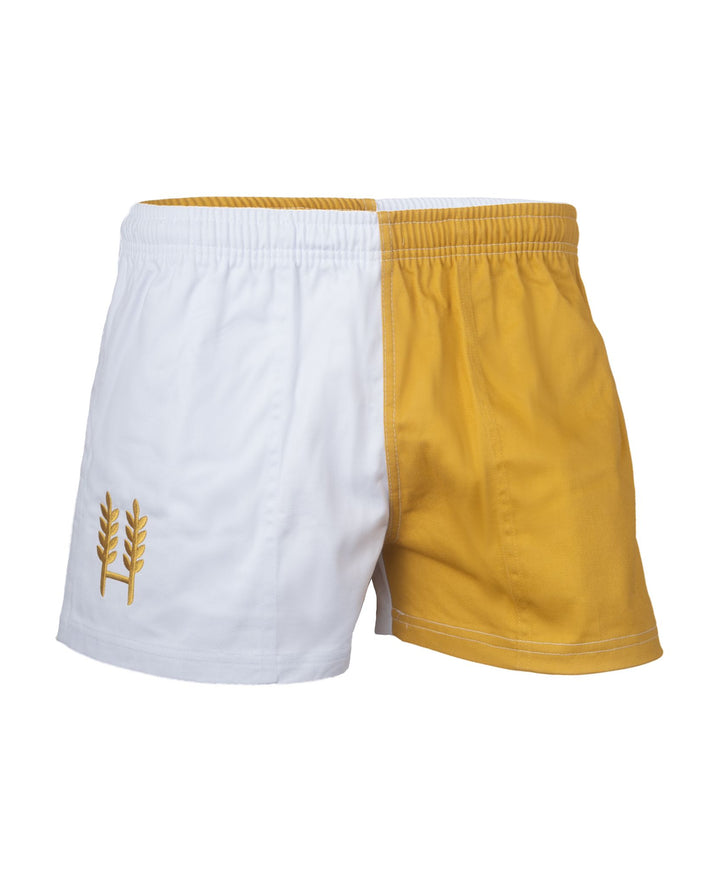 White/Gold Harlequin Shorts