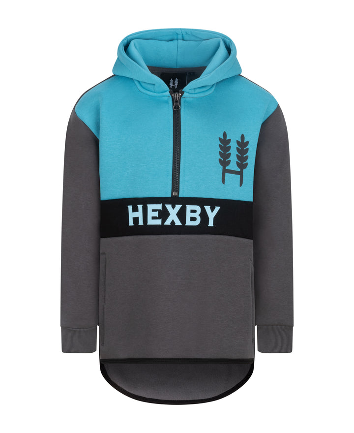 Kids Mullet Shearing Hoodie - Sky & Grey