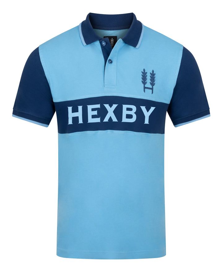 Classic Pique Polo Shirt - Sky & Navy
