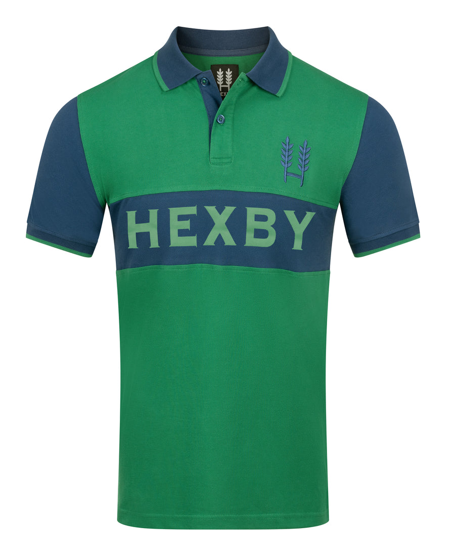Classic Pique Polo Shirt - Forest & Navy