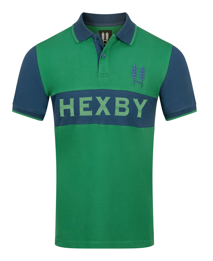 Classic Pique Polo Shirt - Forest & Navy