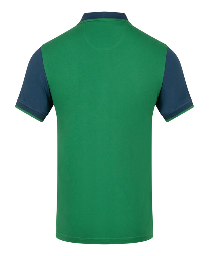 Classic Pique Polo Shirt - Forest & Navy