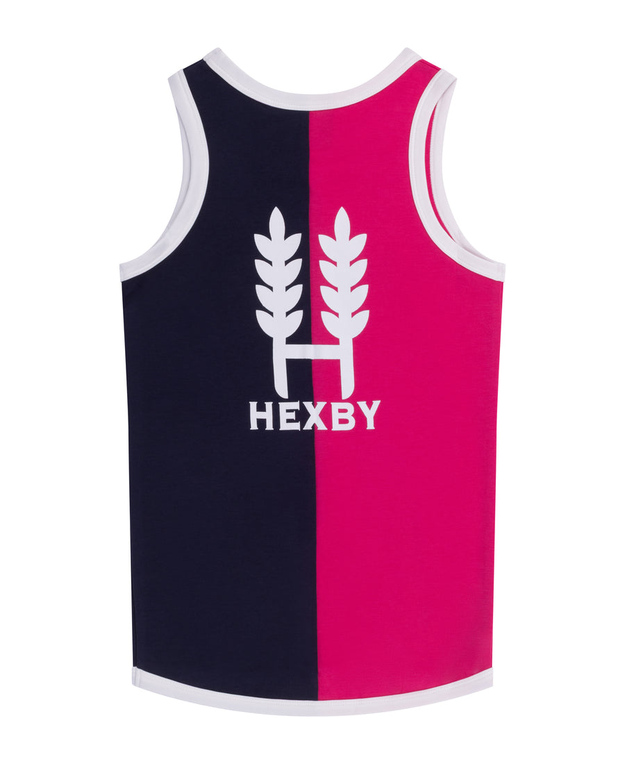 Kids Harlequin Singlet - Pink/Navy