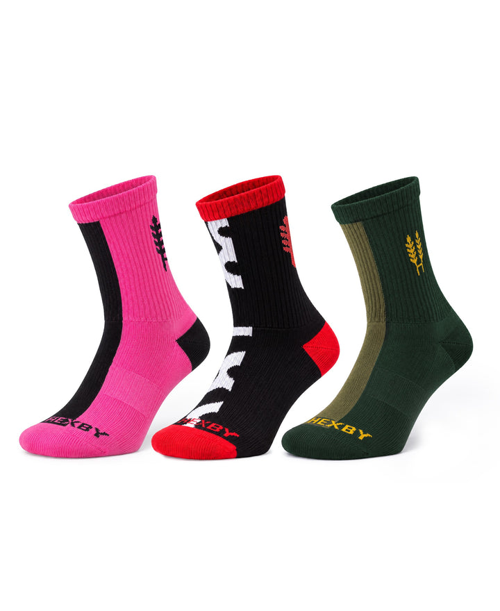Harlequin Crew Socks - 3 Pack