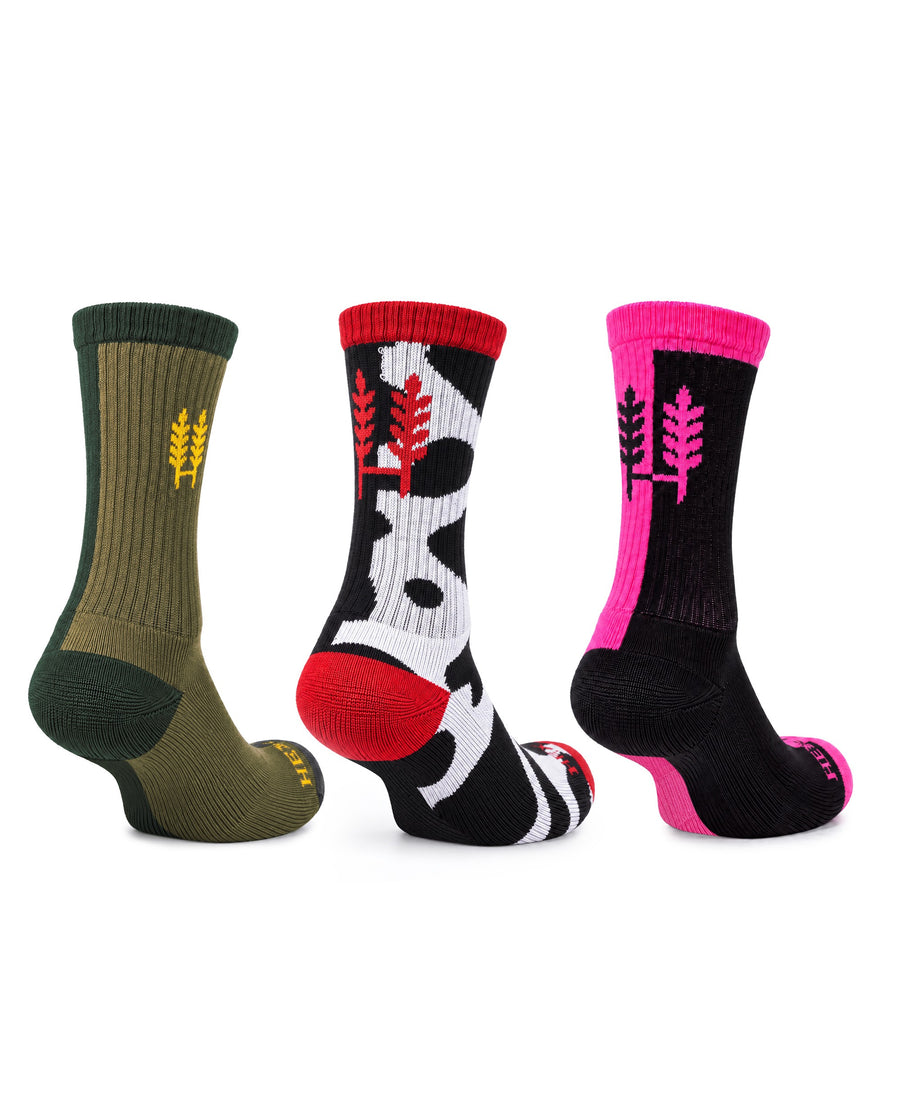 Harlequin Crew Socks - 3 Pack